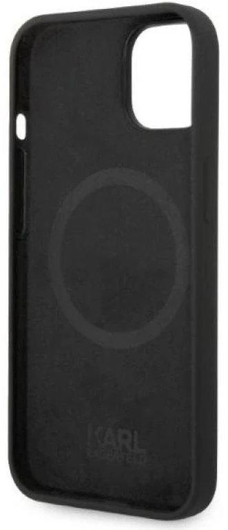 Karl Lagerfeld dėklas, skirtas iPhone 14 Plus 6,7 KLHMP14MSNCHBCK juodas kietas dėklas, skirtas Magsafe Silicone NFT Choupette