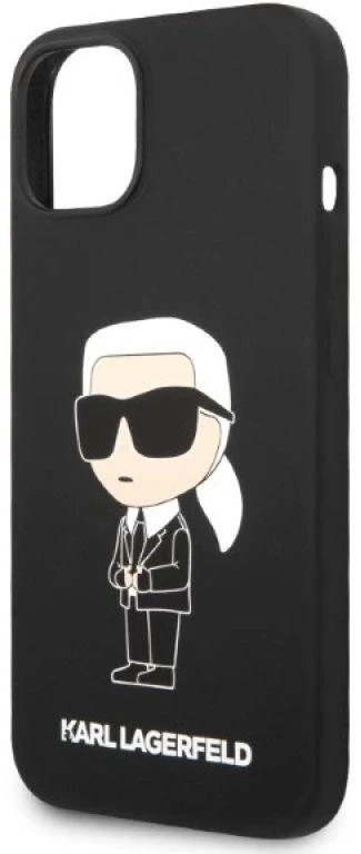 Karl Lagerfeld dėklas iPhone 14 Plus 6,7 KLHMP14MSNIKBCK juodas hard dėklas Magsafe Silikoninis NFT Ikonik
