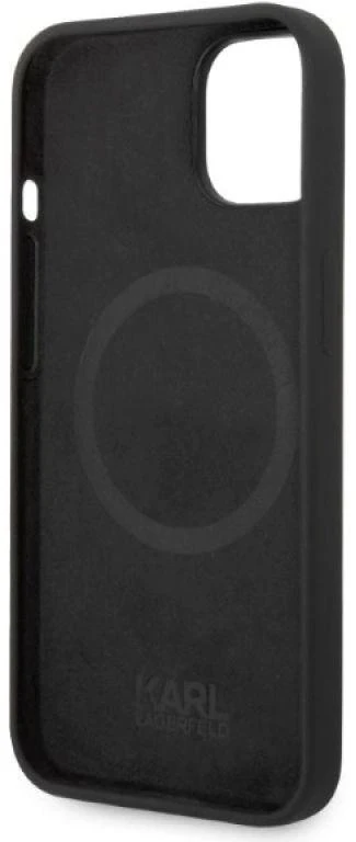Karl Lagerfeld dėklas iPhone 14 Plus 6,7 KLHMP14MSNIKBCK juodas hard dėklas Magsafe Silikoninis NFT Ikonik