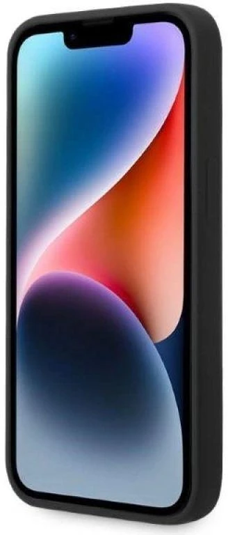 Apple iPhone 14 Plus Karl Lagerfeld dėklas Liquid silikoninis Karl & Choupette Magsafe (KLHMP14MSSKCK) juodos spalvos
