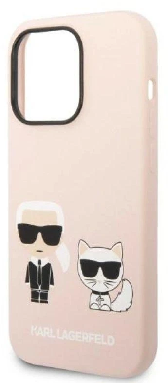 Karl Lagerfeld KLHMP14XSSKCI Apple iPhone 14 Pro Max 6,7″ kietas dėklas light rožinės spalvos Silicone Karl & C