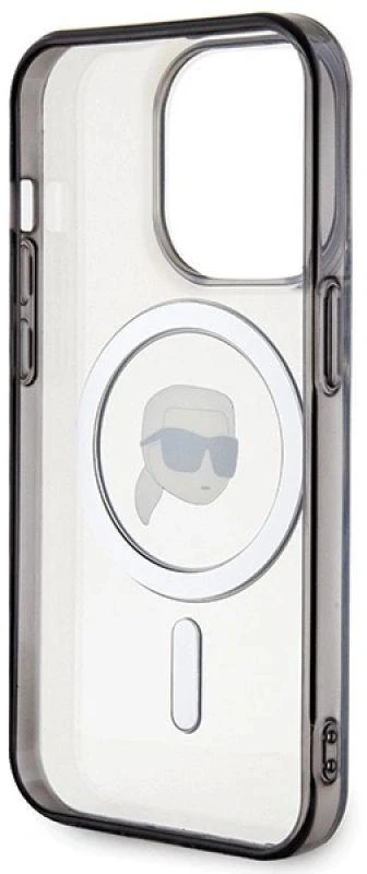 Karl Lagerfeld KLHMP15LHKHNOTK Apple iPhone 15 Pro 6.1″ skaidrus kietas dėklas IML Karl`s Head MagSafe