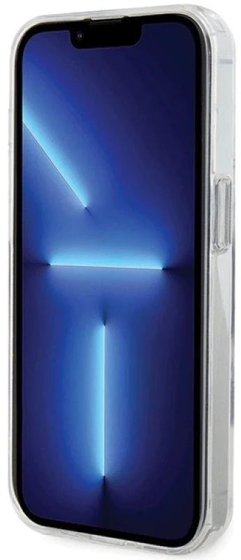 Karl Lagerfeld KLHMP15LHMRSCHH Apple iPhone 15 Pro 6.1″ baltos spalvos kietas dėklas Ring Stand Choupette Head MagS