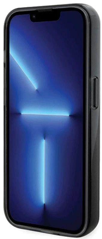 Karl Lagerfeld KLHMP15LHMRSKCK Apple iPhone 15 Pro 6.1″ juodos spalvos kietas dėklas Ring Stand Karl&Choupettte Ma