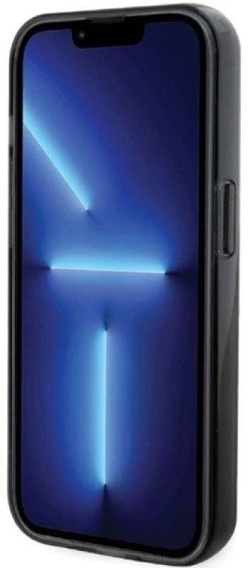 Karl Lagerfeld KLHMP15LHMRSKHK iPhone 15 Pro 6.1″ juodos spalvos kietas dėklas su žiediniu stovu Karl Head MagSafe