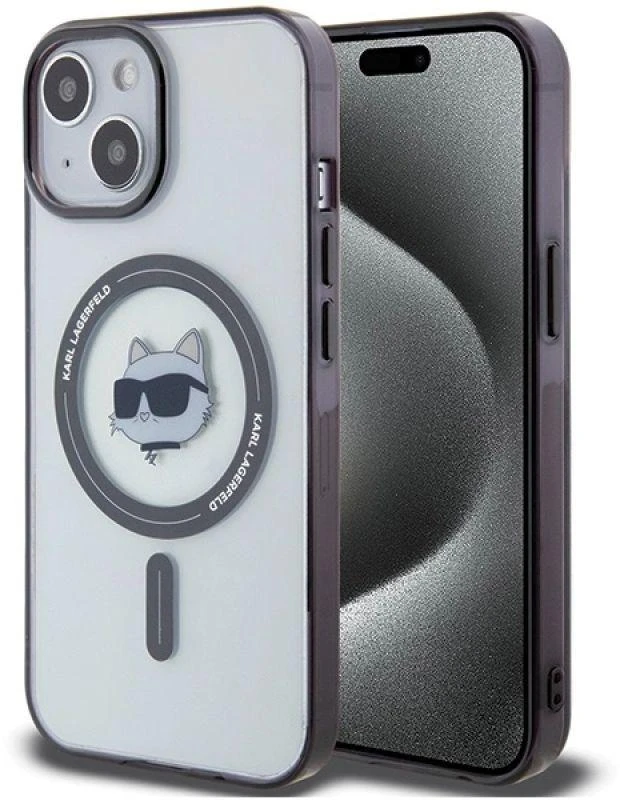 Karl Lagerfeld KLHMP15MHCHNOTK Apple iPhone 15 Plus/ 14 Plus 6.7″ skaidrus kietas dėklas IML Choupette`s Hea