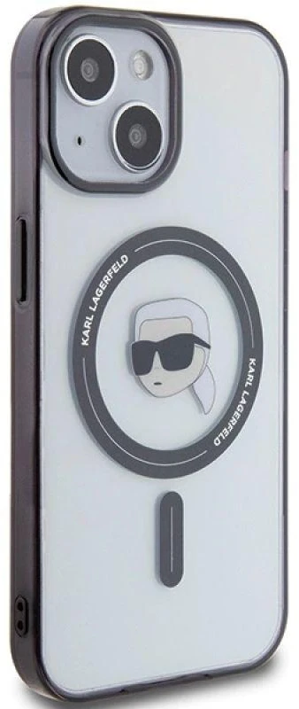 Karl Lagerfeld KLHMP15MHKHNOTK Apple iPhone 15 Plus/ 14 Plus 6.7″ skaidrus kietas dėklas IML Karl`s Head Mag