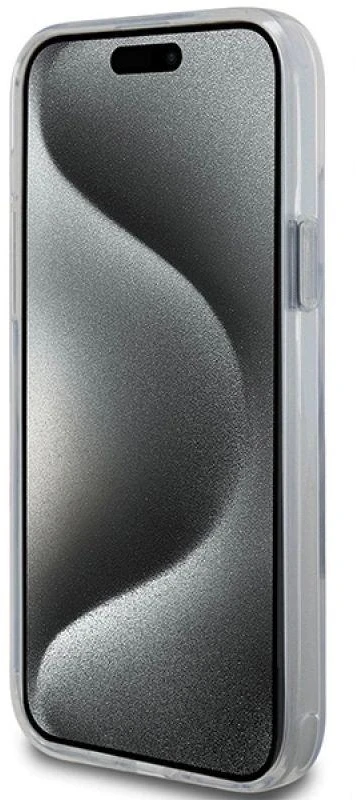 Karl Lagerfeld KLHMP15MHMRSKCH Apple iPhone 15 Plus / 14 Plus 6.7″ baltos spalvos kietas dėklas Ring Stand Karl&Cho