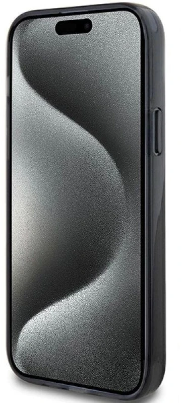 Karl Lagerfeld KLHMP15MHMRSKCK Apple iPhone 15 Plus / 14 Plus 6.7″ juodos spalvos kietas dėklas Ring Stand Karl&Cho