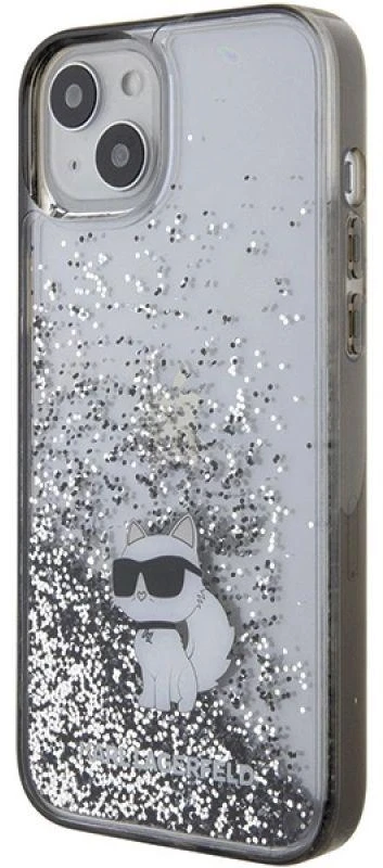 Karl Lagerfeld KLHCP15MLKCNSK Apple iPhone 15 Plus/ 14 Plus 6.7″ skaidrus kietas dėklas Liquid Glitter Choup