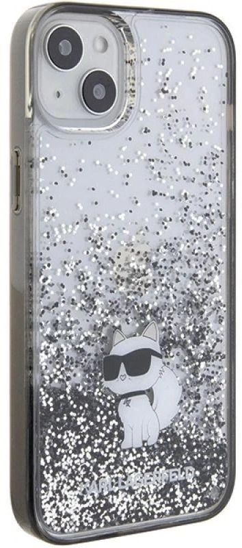 Karl Lagerfeld KLHCP15MLKCNSK Apple iPhone 15 Plus/ 14 Plus 6.7″ skaidrus kietas dėklas Liquid Glitter Choup