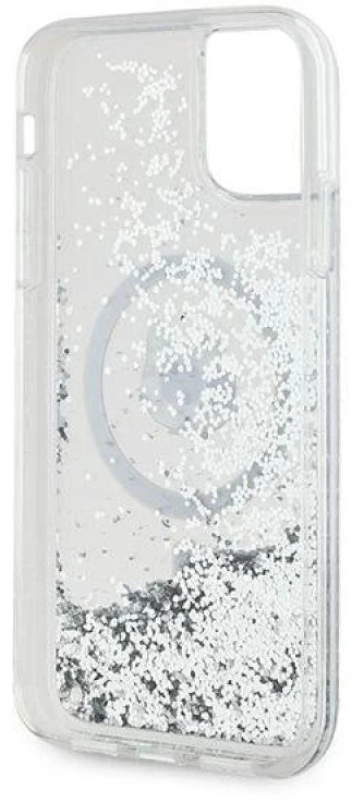 Karl Lagerfeld KLHMN61LGCHSGH Apple iPhone 11/ Xr 6.1″ kietas dėklas skaidrus Liquid Glitter Choupette Head