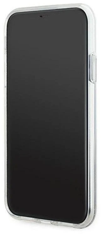 Karl Lagerfeld KLHMN61LGCHSGH Apple iPhone 11/ Xr 6.1″ kietas dėklas skaidrus Liquid Glitter Choupette Head