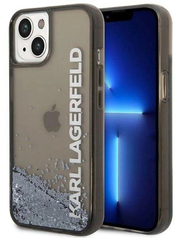 Dėklas Karl Lagerfeld KLHCP14MLCKVK IPHONE 14 PLUS / 15 PLUS 6.7 "Juodas / Juodas HARDCASE LIQUID GLITTER ELONG