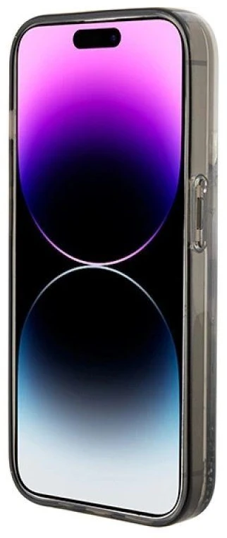 Karl Lagerfeld KLHCP15LLKKNSK Apple iPhone 15 Pro 6.1″ skaidrus kietas dėklas Liquid Glitter Ikonik