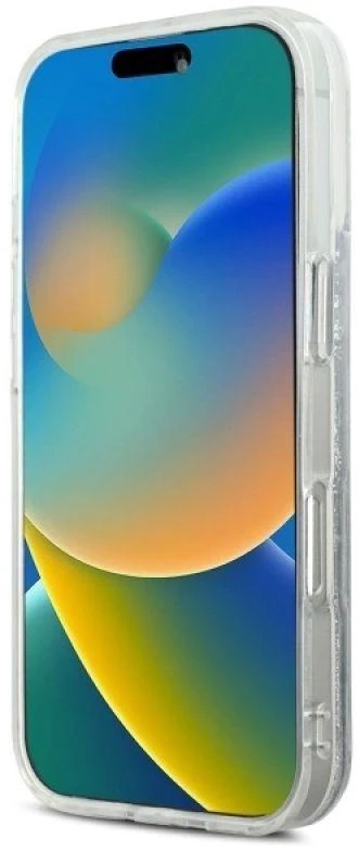Karl Lagerfeld KLHMP16LLGKCSGH Apple iPhone16 Pro 6.3″ kietas dėklas skaidrus Liquid Glitter Karl&Choupette