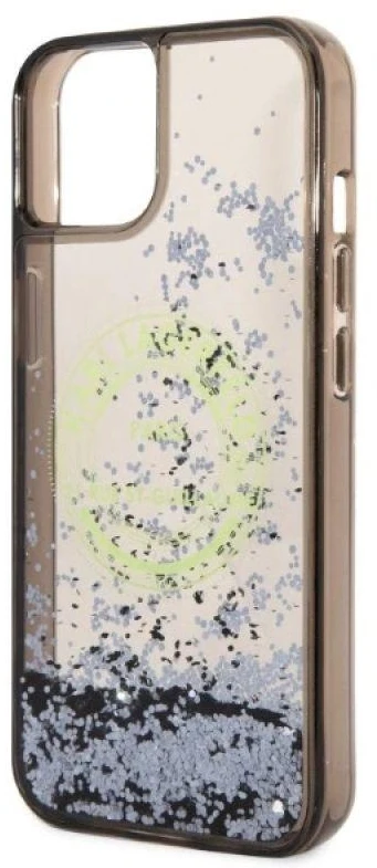 Karl Lagerfeld KLHCP14MLCRSGRK iPhone 14Plus / 15 Plus 6,7″ juodos spalvos kietas dėklas Liquid Glitter RSG