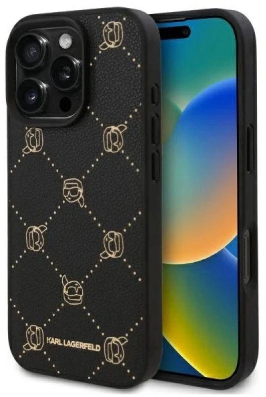 Dėklas Karl Lagerfeld KLHMP16XPGKHPHK Apple iPhone 16Pro Max 6.9″ juodos spalvos Magsafe Karl Head