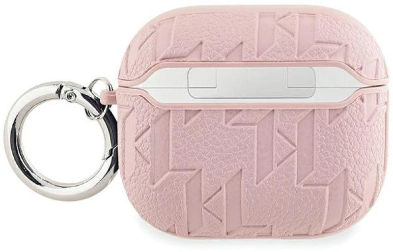 Karl Lagerfeld Monogram Choupette Galvos dėklas, skirtas AirPods 3 - rožinis