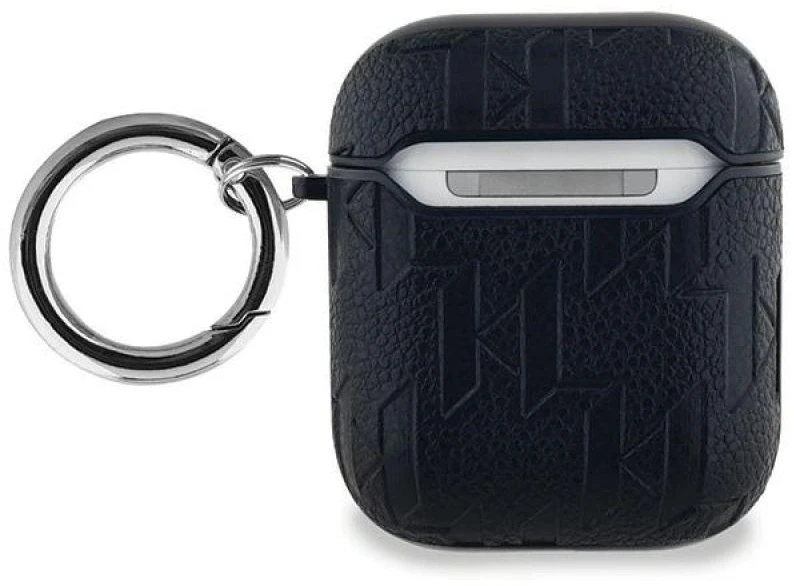 Karl Lagerfeld Monogram Choupette Head dėklas, skirtas AirPods 1 / 2 - juodas
