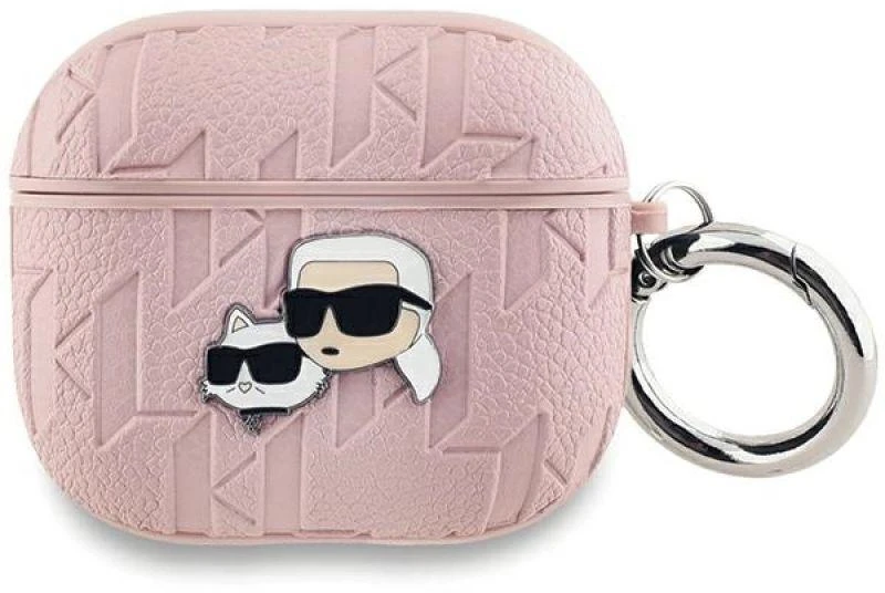 Karl Lagerfeld monograma „Karl & Choupette“ – „AirPods 3“ dėklas (rožinis)