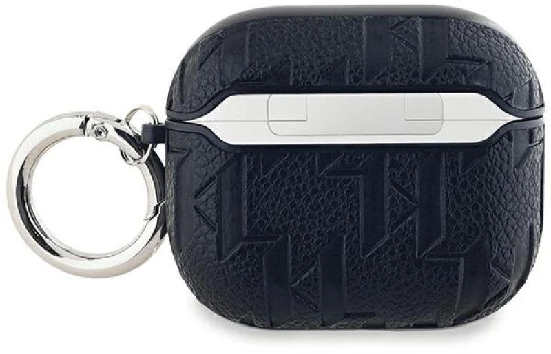 Apple AirPods 3 Karl Lagerfeld Cover Monogram Karl Head ausinių dėklas juodos spalvos