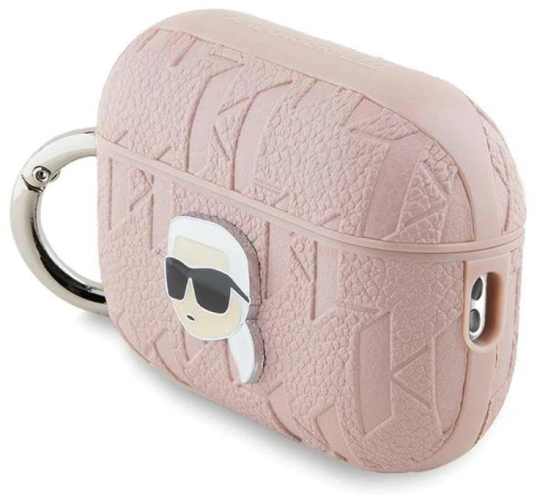 Karl Lagerfeld KLAP2PGKIPP AirPods Pro 2 (2022/2023) dėklas rožinės spalvos Monogram Karl Head