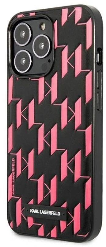 Karl Lagerfeld KLHCP13LMNMP1P Apple iPhone 13 Pro / 13 6,1″ kietas dėklas rožinės spalvos Monogram Plaque