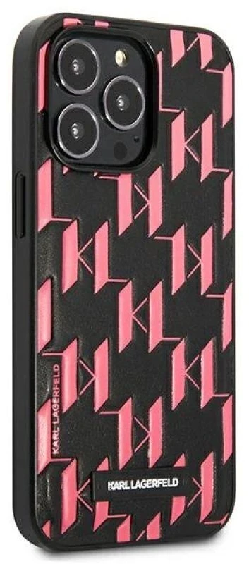 Karl Lagerfeld KLHCP13XMNMP1P Apple iPhone 13 Pro Max 6,7″ kietas dėklas rožinės spalvos Monogram Plaque