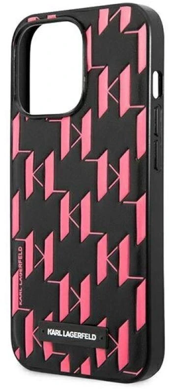 Karl Lagerfeld KLHCP13XMNMP1P Apple iPhone 13 Pro Max 6,7″ kietas dėklas rožinės spalvos Monogram Plaque