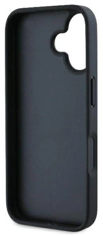 Karl Lagerfeld KLHCP16SPGKLKCPK Apple iPhone 16 6.1″ juodos spalvos kietas dėklas Monogram Karl&Chaoupette Head Pi