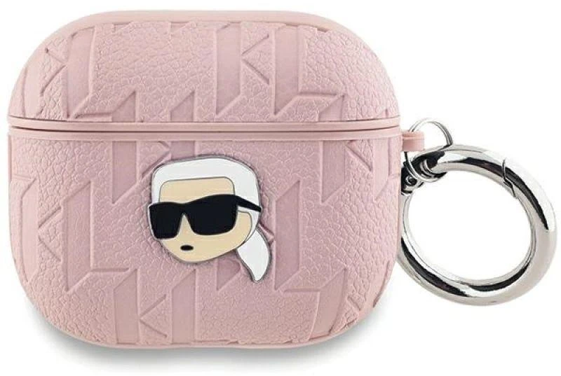 Karl Lagerfeld KLA3PGKIPP AirPods 3 dėklas rožinės spalvos Monogram Karl Head