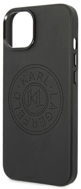 Karl Lagerfeld KLHCP14MFWHK Apple iPhone 14 Plus 6,7" dėklas telefonui juodos spalvos Leather Perforated Logo