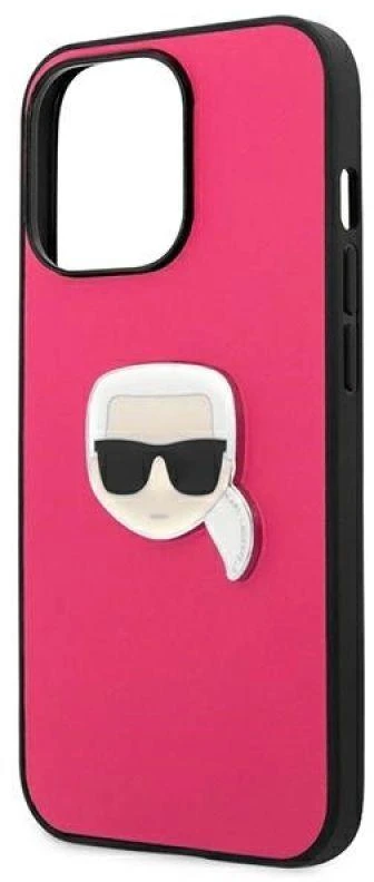 Dėklas KLHCP13LPKMP Karl Lagerfeld PU Leather Karl Head Case for iPhone 13 Pro Rožinė (Rožinė)