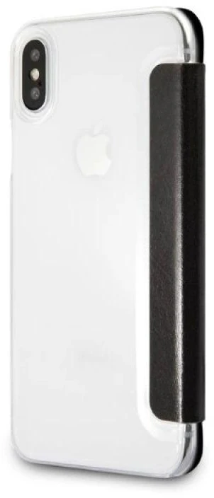 Karl Lagerfeld KLFLBKPXKSB Apple iPhone X Xs juodos spalvos bookdėklas Signature Glitter