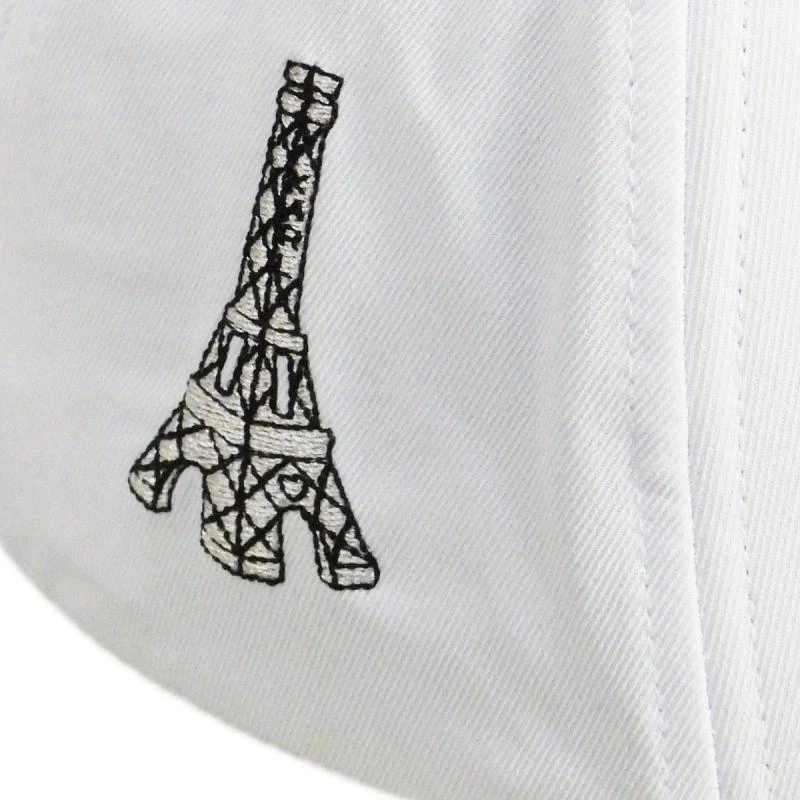 Karl Lagerfeld Paris balta kepurė su dirželiu – L5WH7947-wht