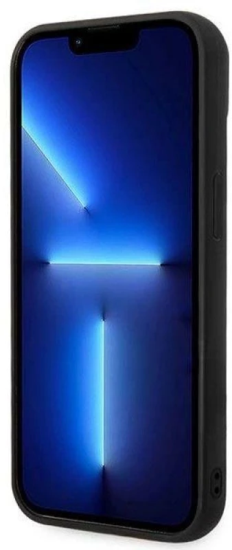 Karl Lagerfeld KLHCP14SPSQPK Apple iPhone 14/ 15 / 13 6,1″ kietas dėklas juodos spalvos Puffy Ikonik Pin