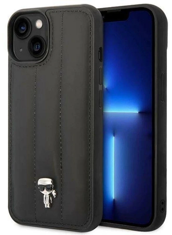 Dėklas Karl Lagerfeld KLHCP14MPSQPK IPHONE 14 PLUS / 15 PLUS 6.7 "HARDCASE JUODA / Juodas PUFFY IKONIK PIN