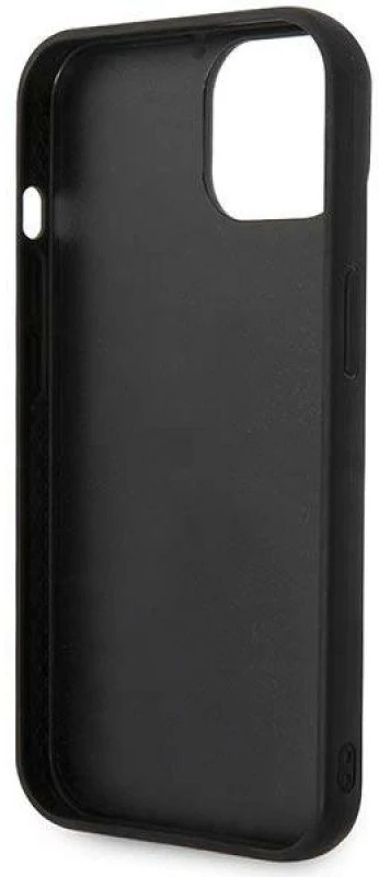 Karl Lagerfeld KLHCP14SPSQAK Apple iPhone 14/ 15 / 13 6,1″ kietas dėklas juodos spalvos Puffy Elongated Logo