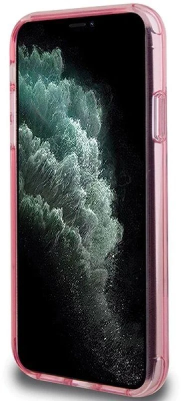 Karl Lagerfeld KLHMN61HMRSKCP Apple iPhone 11/ Xr 6.1″ rožinės spalvos kietas dėklas Ring Stand Karl&Choupettte Mag