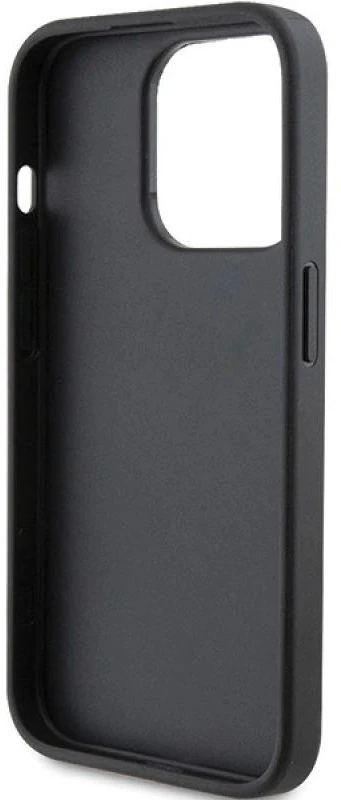 Karl Lagerfeld KLHCP15LSAPKCNPK Apple iPhone 15 Pro 6.1" juodos spalvos kietas dėklas Saffiano Cardslot Karl&Choup