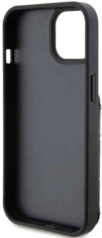 Karl Lagerfeld KLHCP15SSAKKNSCK Apple iPhone 15 / 14 / 13 6.1″ juodos spalvos kietas dėklas Saffiano Cardslots and