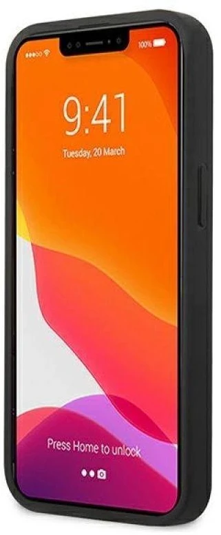 Dėklas Karl Lagerfeld Hardcase Saffiano Ikonik Karl`s Patch KLHCP13SOKPK galinis dangtelis, Apple, iPhone 13 mini, TPU, Juodas, 5,4 "