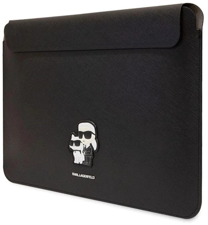 Nešiojamo kompiuterio krepšys 14″ Karl Lagerfeld Saffiano Karl&Choupette (KLCS14SAKCPMK) juodos spalvos