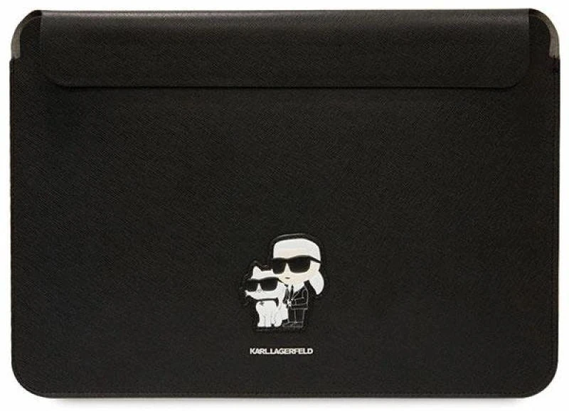 Nešiojamo kompiuterio krepšys 14″ Karl Lagerfeld Saffiano Karl&Choupette (KLCS14SAKCPMK) juodos spalvos
