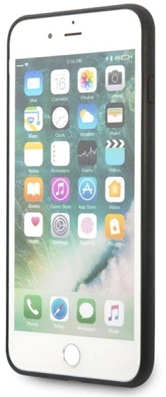 Karl Lagerfeld KLHCI8LSAKICKCBK Apple iPhone7 Plus / 8 Plus juodos spalvos kietas dėklas Saffiano Karl&Choupette