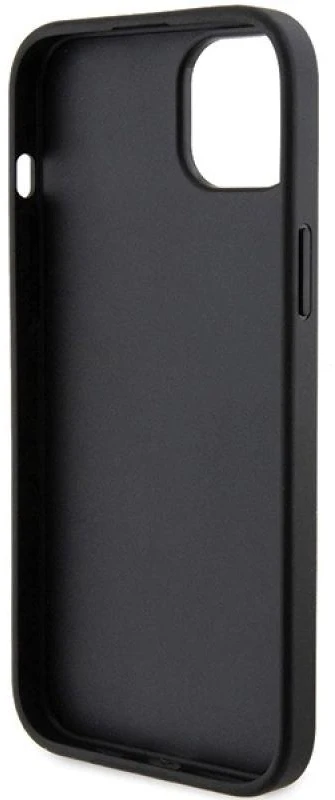 Karl Lagerfeld KLHCP15SSAPKCNPK Apple iPhone 15 / 14 / 13 6.1″ juodos spalvos kietas dėklas Saffiano Cardslot Karl