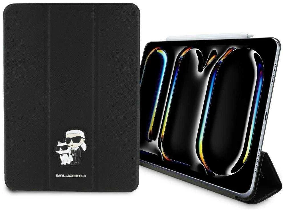 Karl Lagerfeld KLFC11PM24SAKCK Apple iPad Pro 11″ 2024 Book Cover juodos spalvos Saffiano Magnetic Karl &Ch