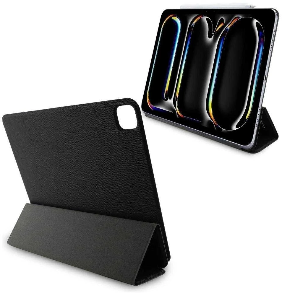 Karl Lagerfeld KLFC13PM24SAKCK Apple iPad Pro 13″ 2024 Book Cover juodos spalvos Saffiano Magnetic Karl &Ch