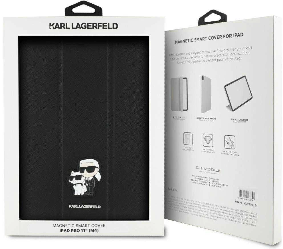 Karl Lagerfeld KLFC11PM24SAKCK Apple iPad Pro 11″ 2024 Book Cover juodos spalvos Saffiano Magnetic Karl &Ch